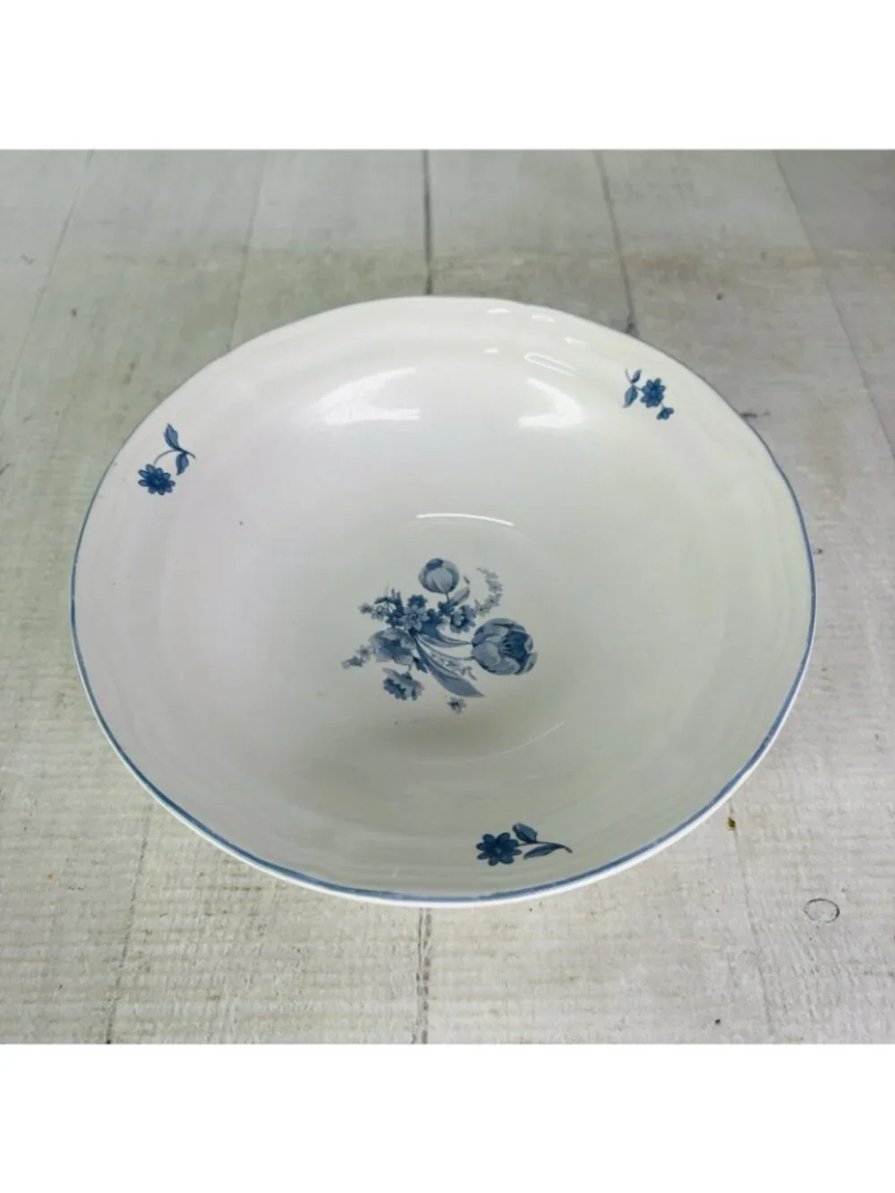 Brick Oven JARDIN BLEU White Blue Flower Stoneware  7 1/8